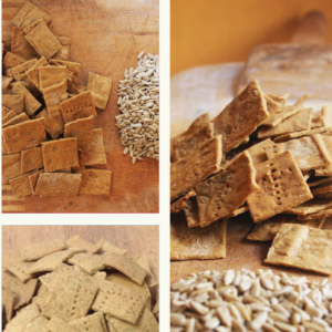 Crackers de fajol amb pipes de gira-sol